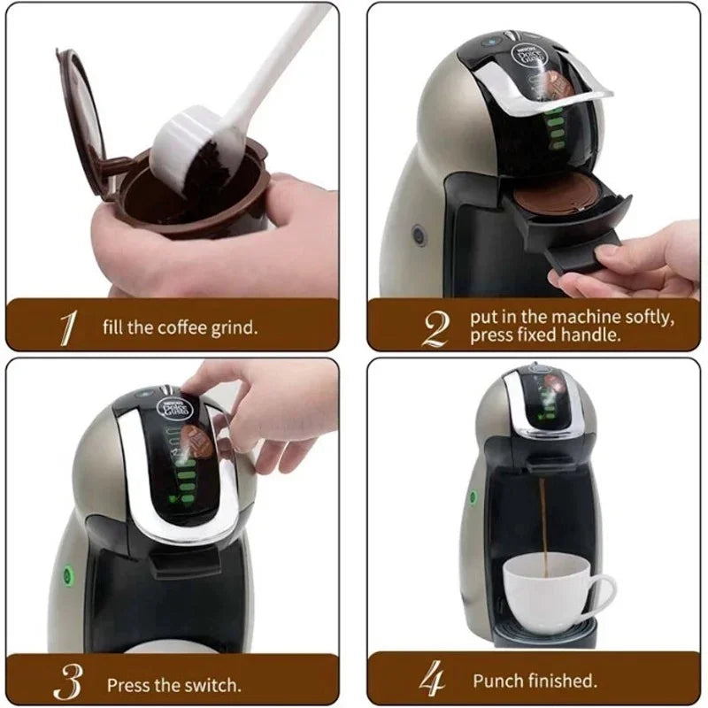 cápsula de café reutilizable para Nescafé Dolce Gusto, tapa recargable