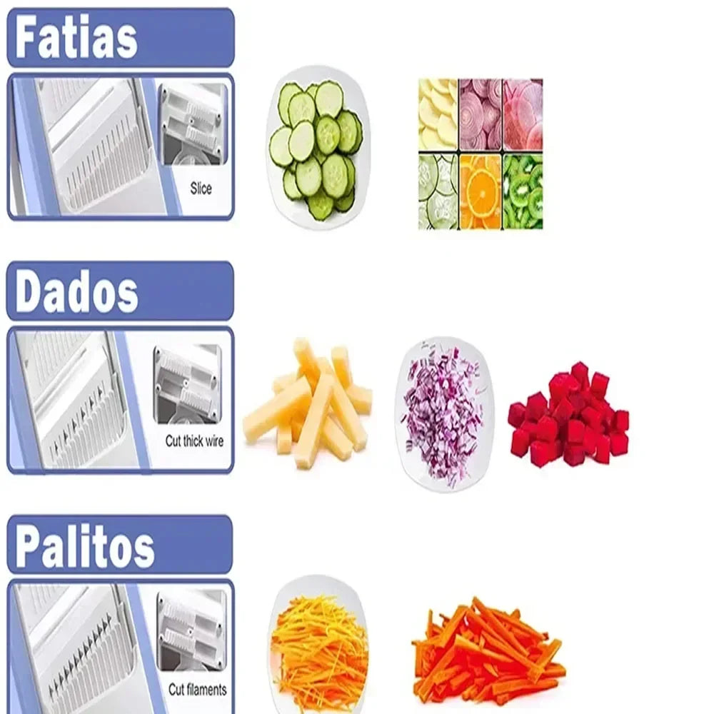 Cortador de verduras Manual multifunción 5 en 1, rebanador de patatas